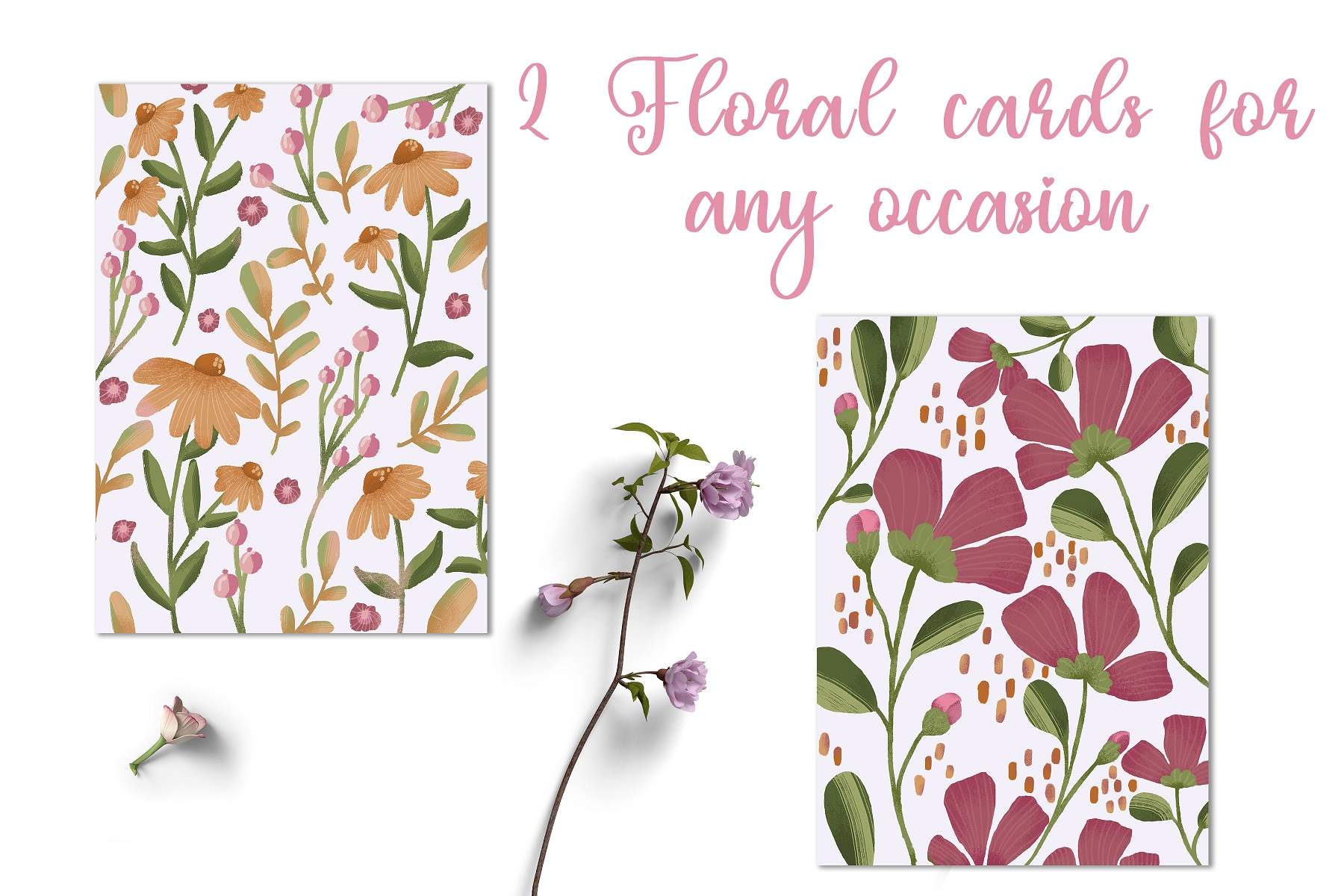 Three floral cards for any occasion.