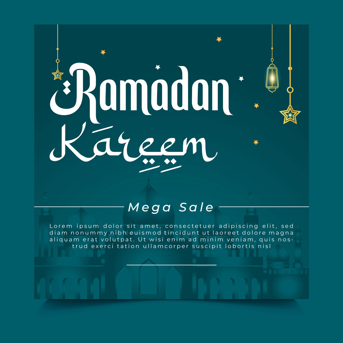 Ramadan Social Media Post Bundle preview image.