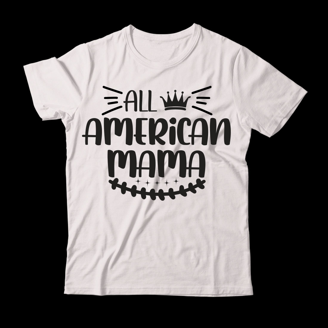 White t - shirt that says all american mama.