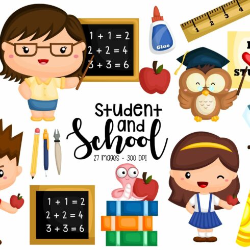 School Learning Activity Clipart cover image.