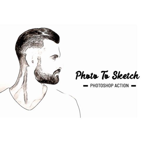 Photo To Sketch Photoshop Action cover image.