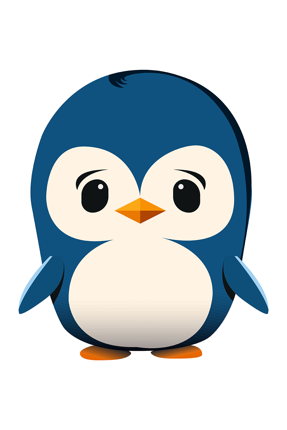 penguin white and blue cute monocle vector pinterest preview image.
