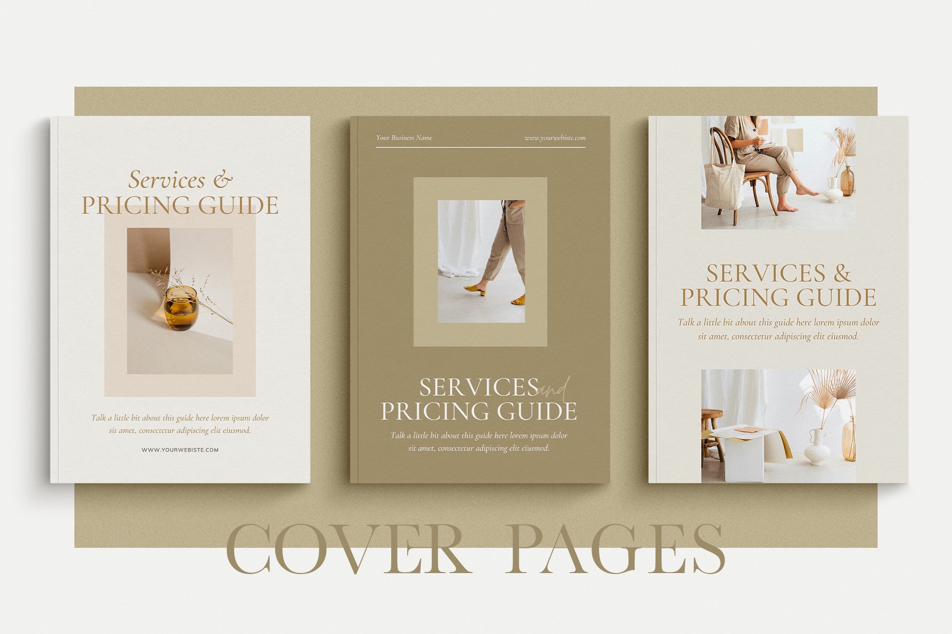 4 services pricing guide clinet proposal welcome packet workbook ebook template canva 544