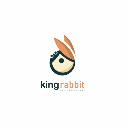 head rabbit logo design illustration cover image.