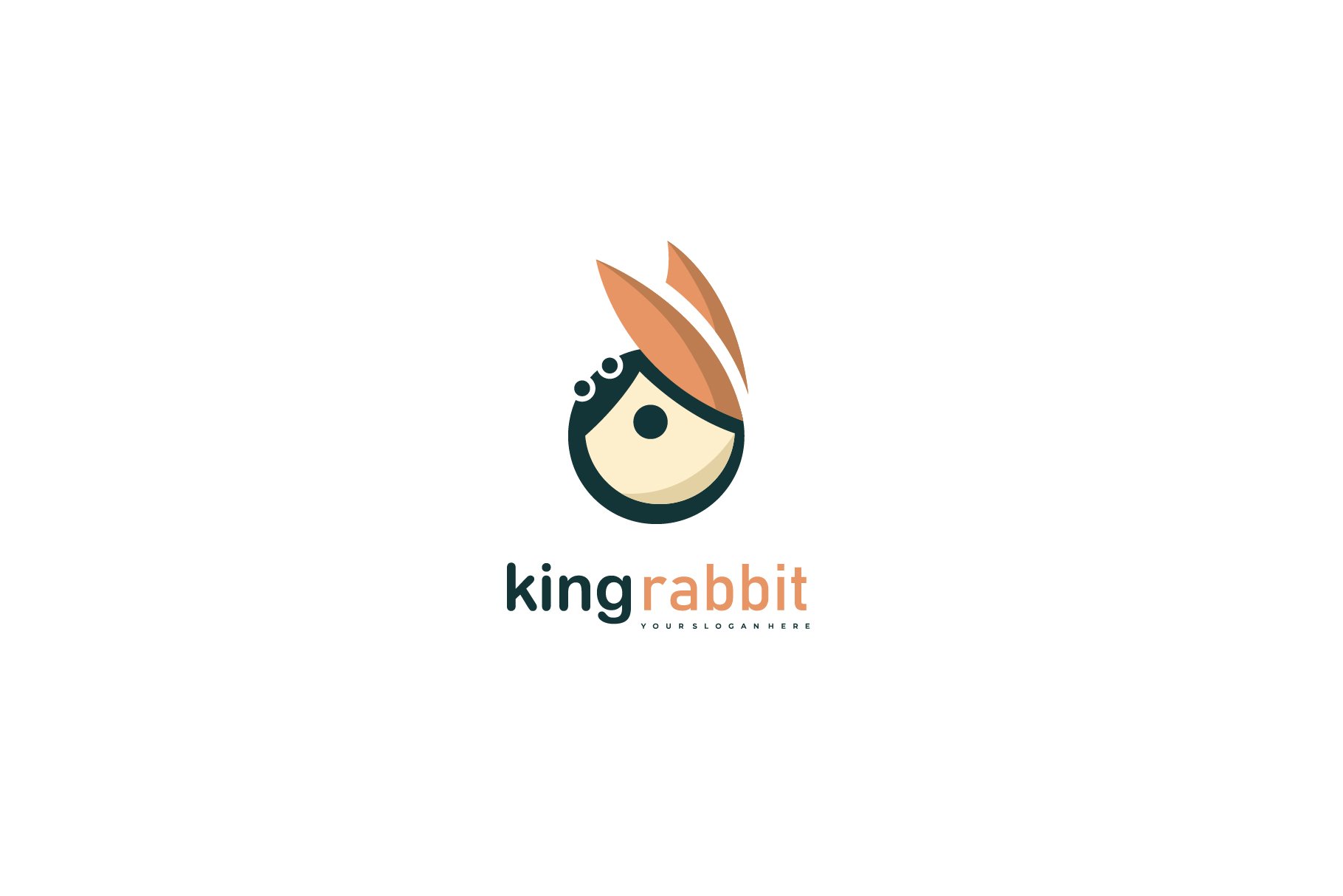 head rabbit logo design illustration cover image.