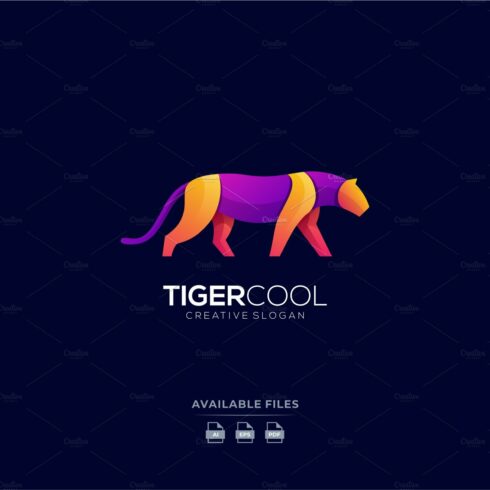 tiger colorful logo animals cover image.