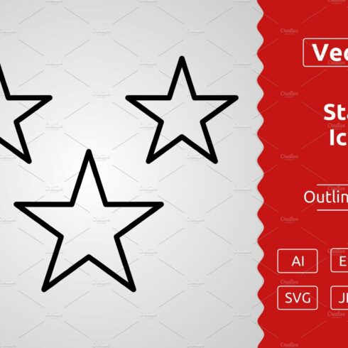 Vector Stars Outline Icon cover image.