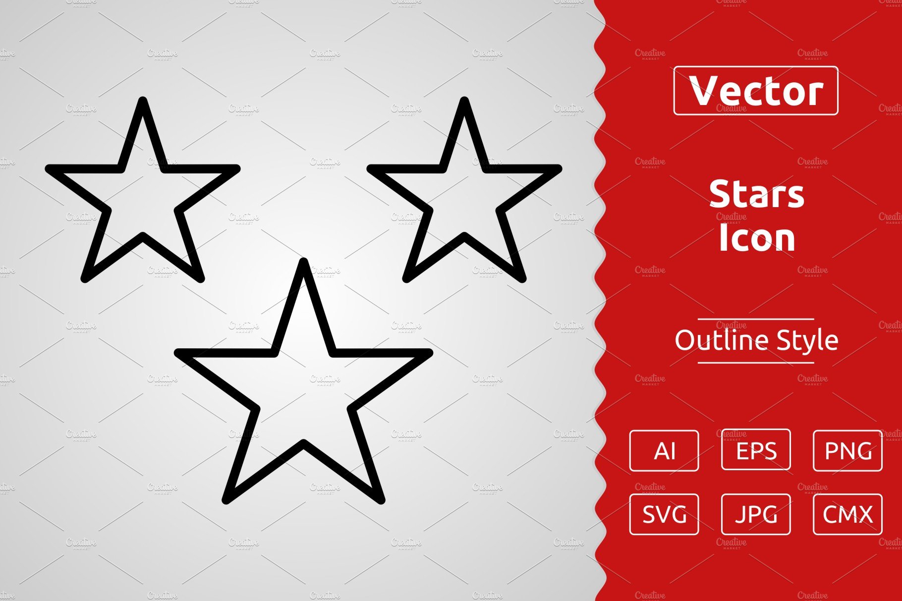 Vector Stars Outline Icon cover image.