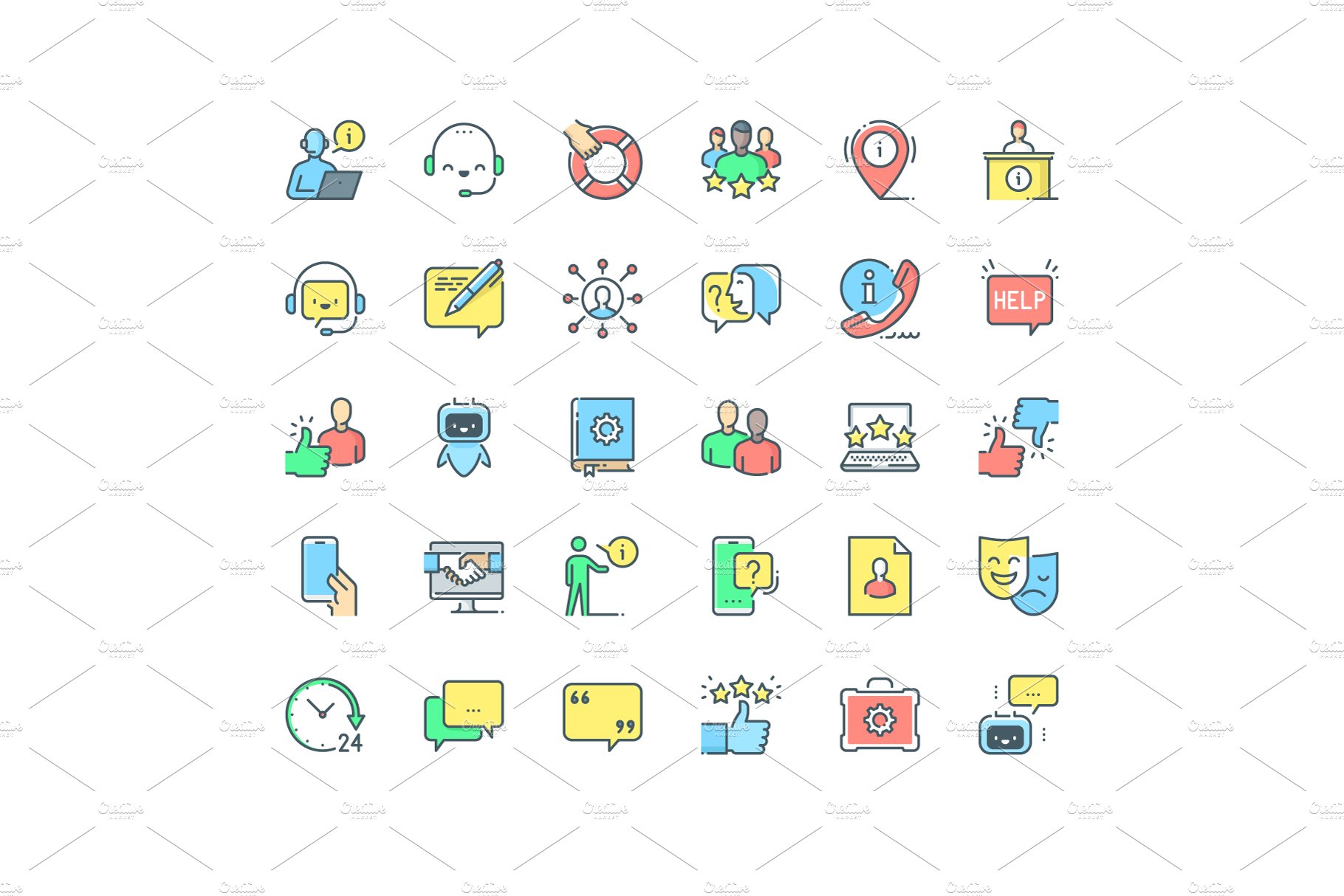 42. customer service icons 740