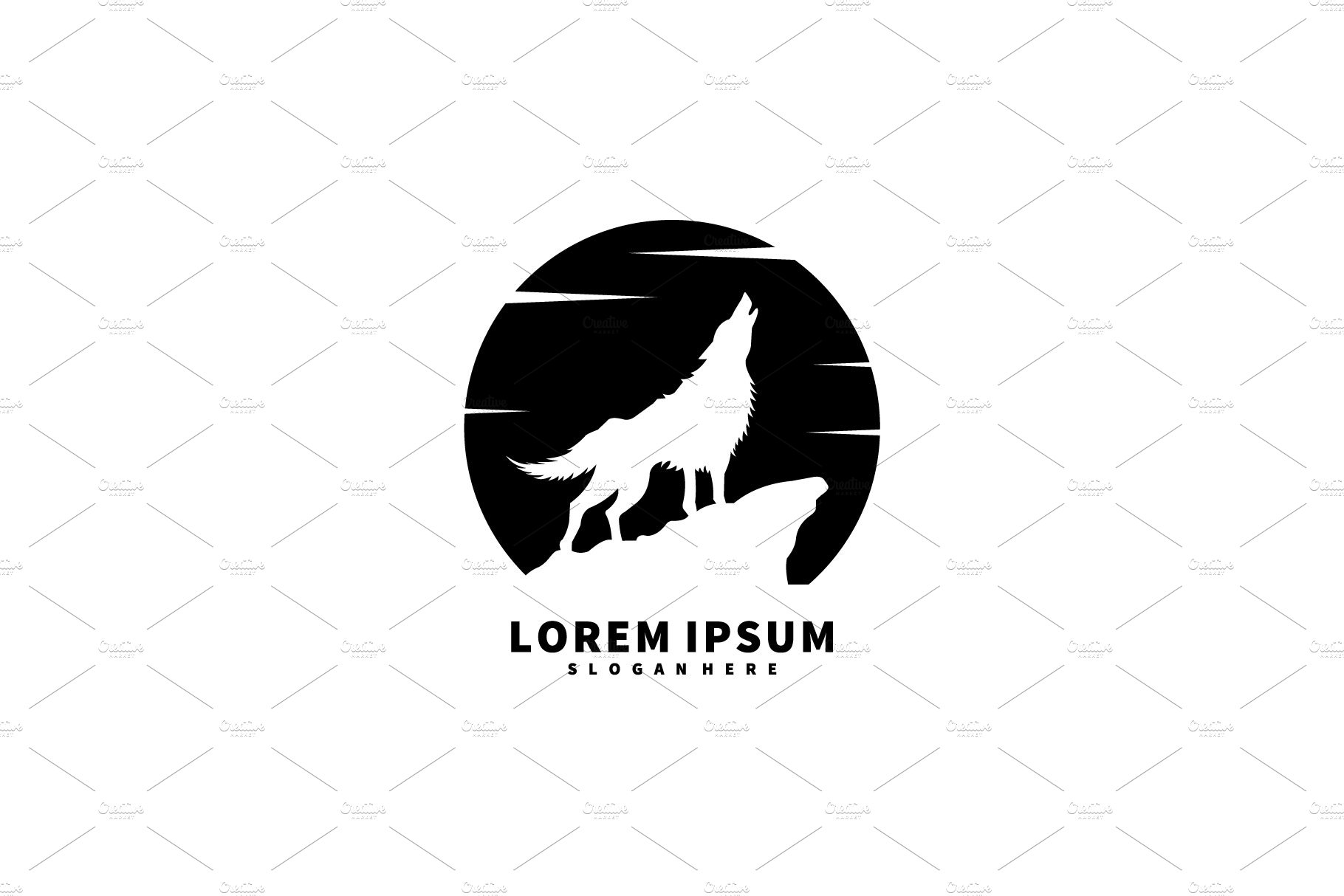 wolf logo vector design cover image.