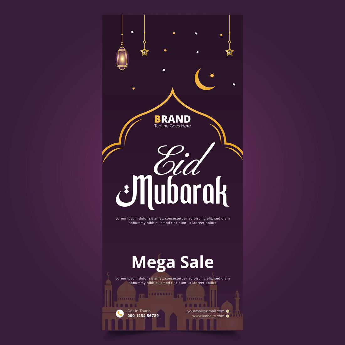 Eid Mubarak Rollup Banner Bundle cover image.
