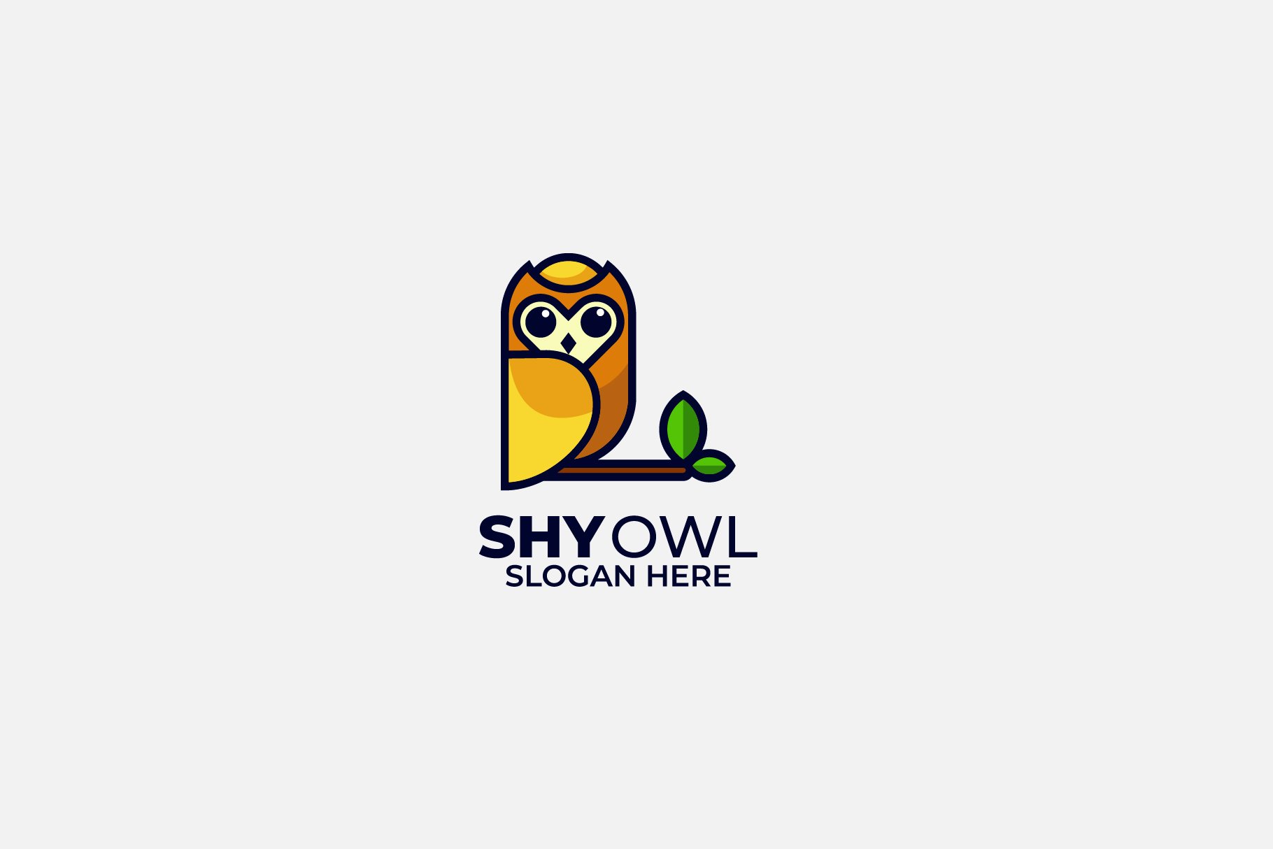 owl design gradient vector logo cover image.