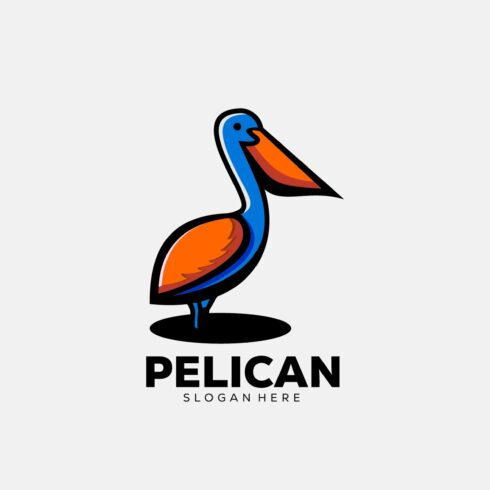 pelican logo mascot gradient color cover image.