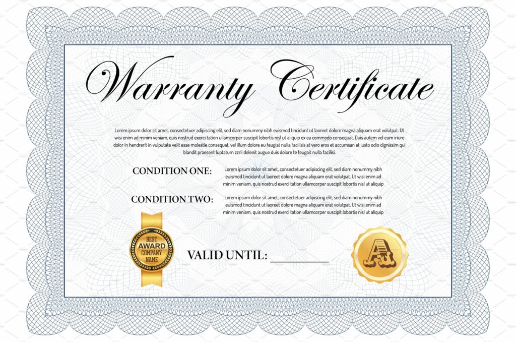 Company quality warranty certificate – MasterBundles