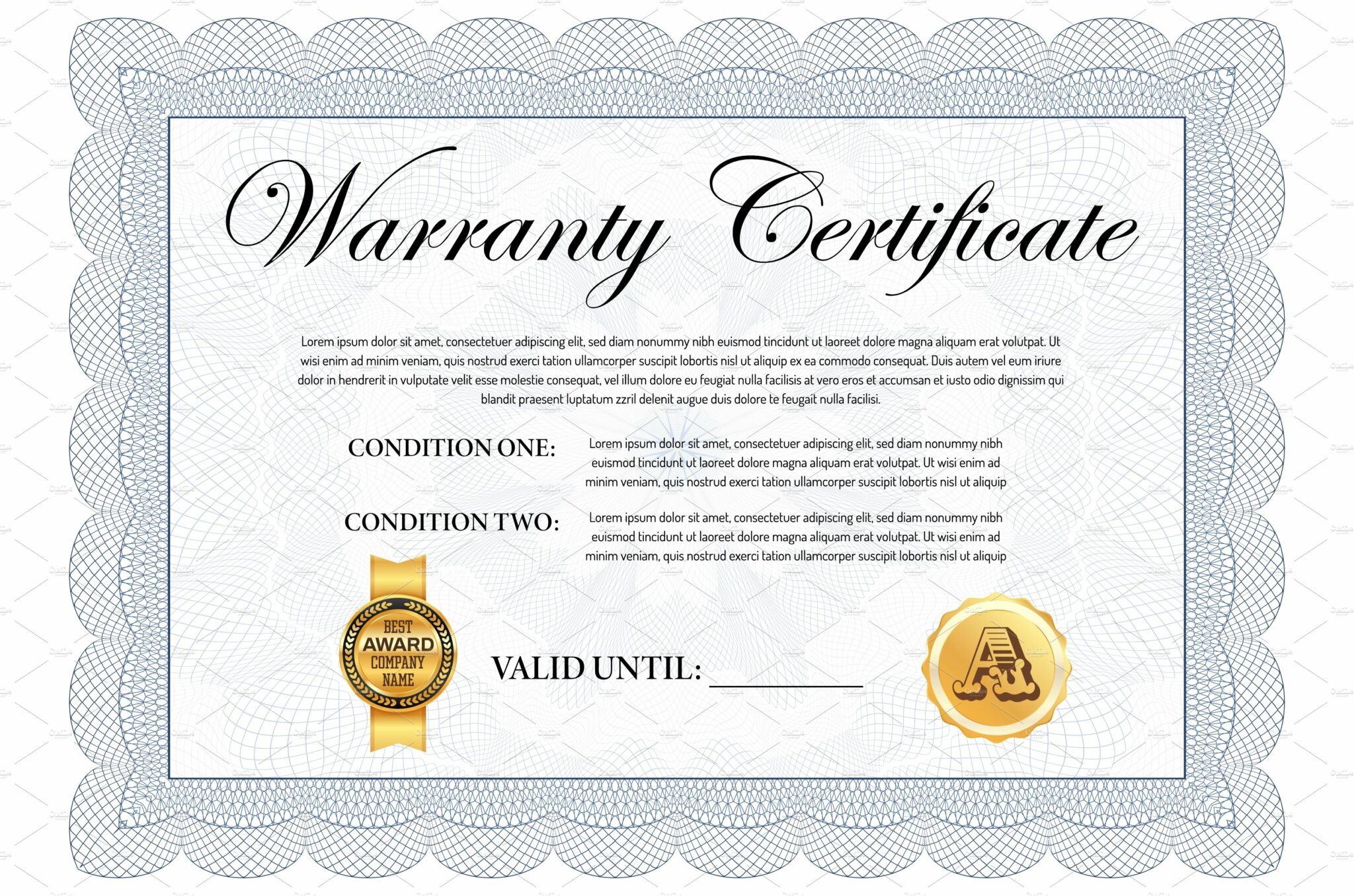 Company Quality Warranty Certificate – MasterBundles