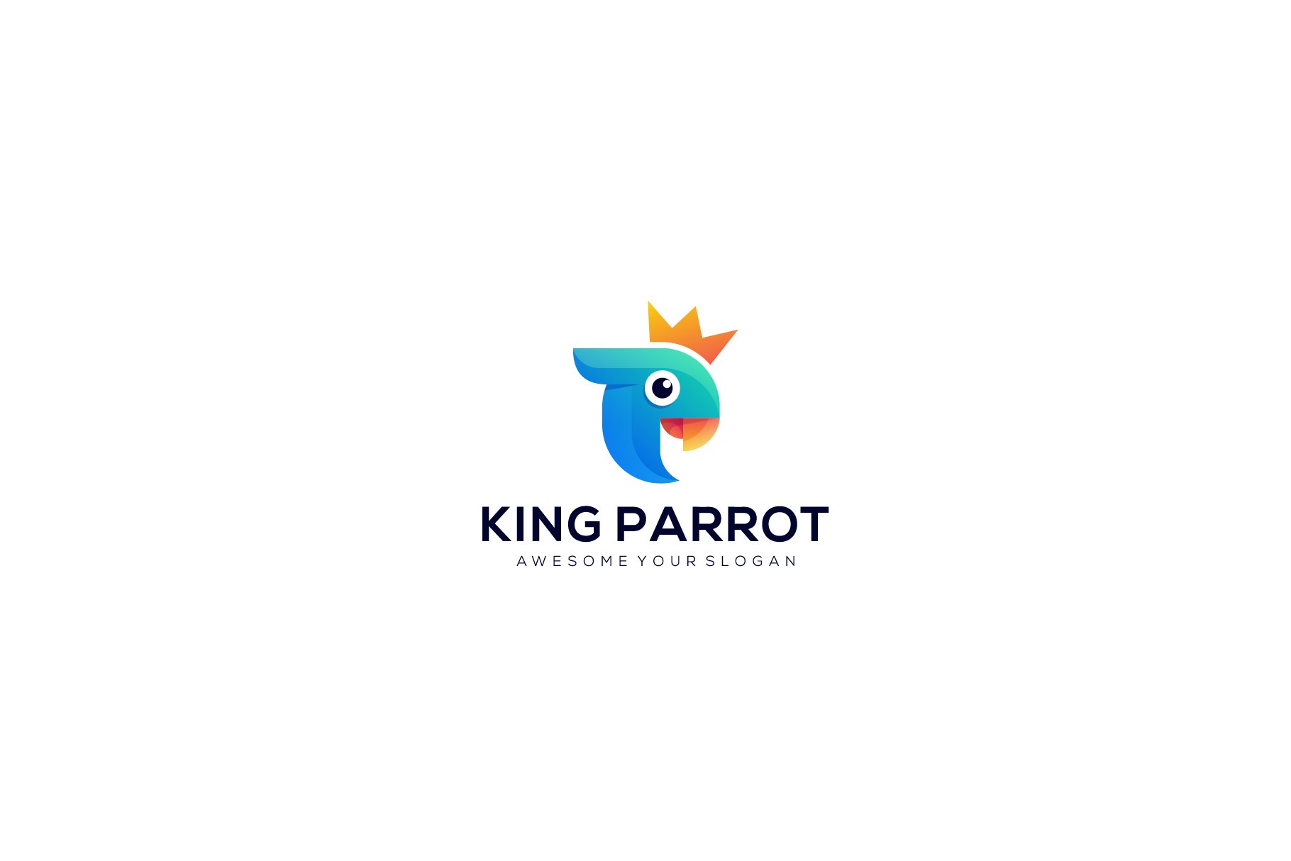 King parrot logo design Simple moder cover image.