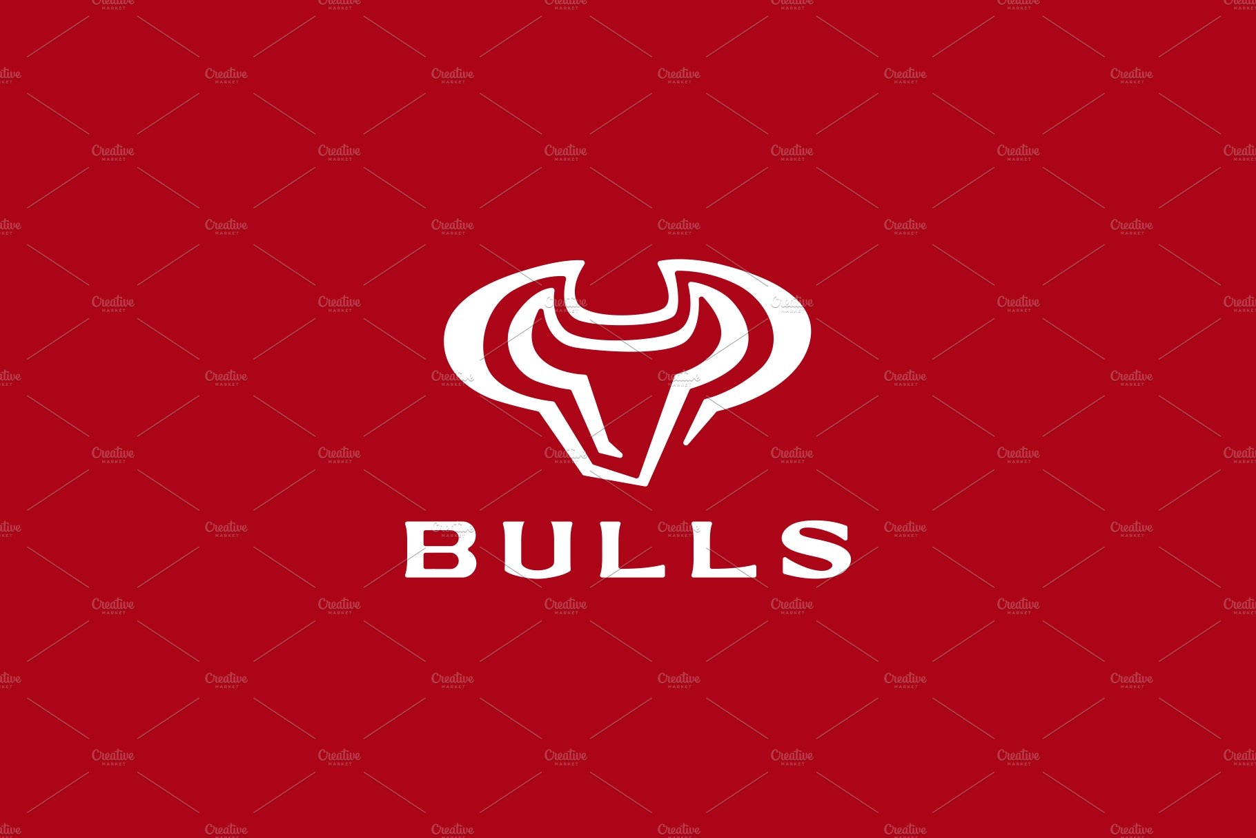 bull head logo vector icon cover image.