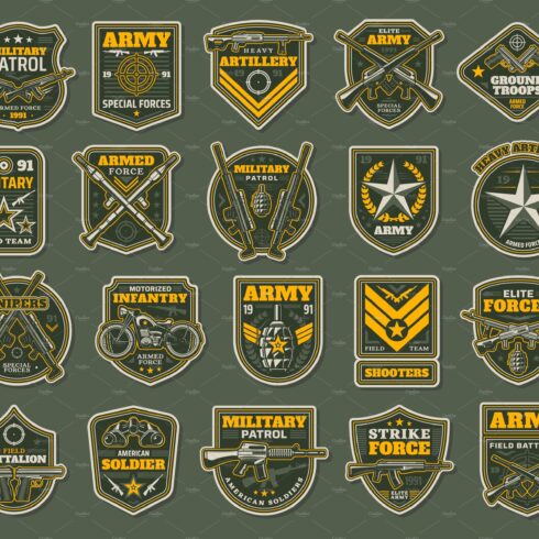 Army special forces, military badges cover image.