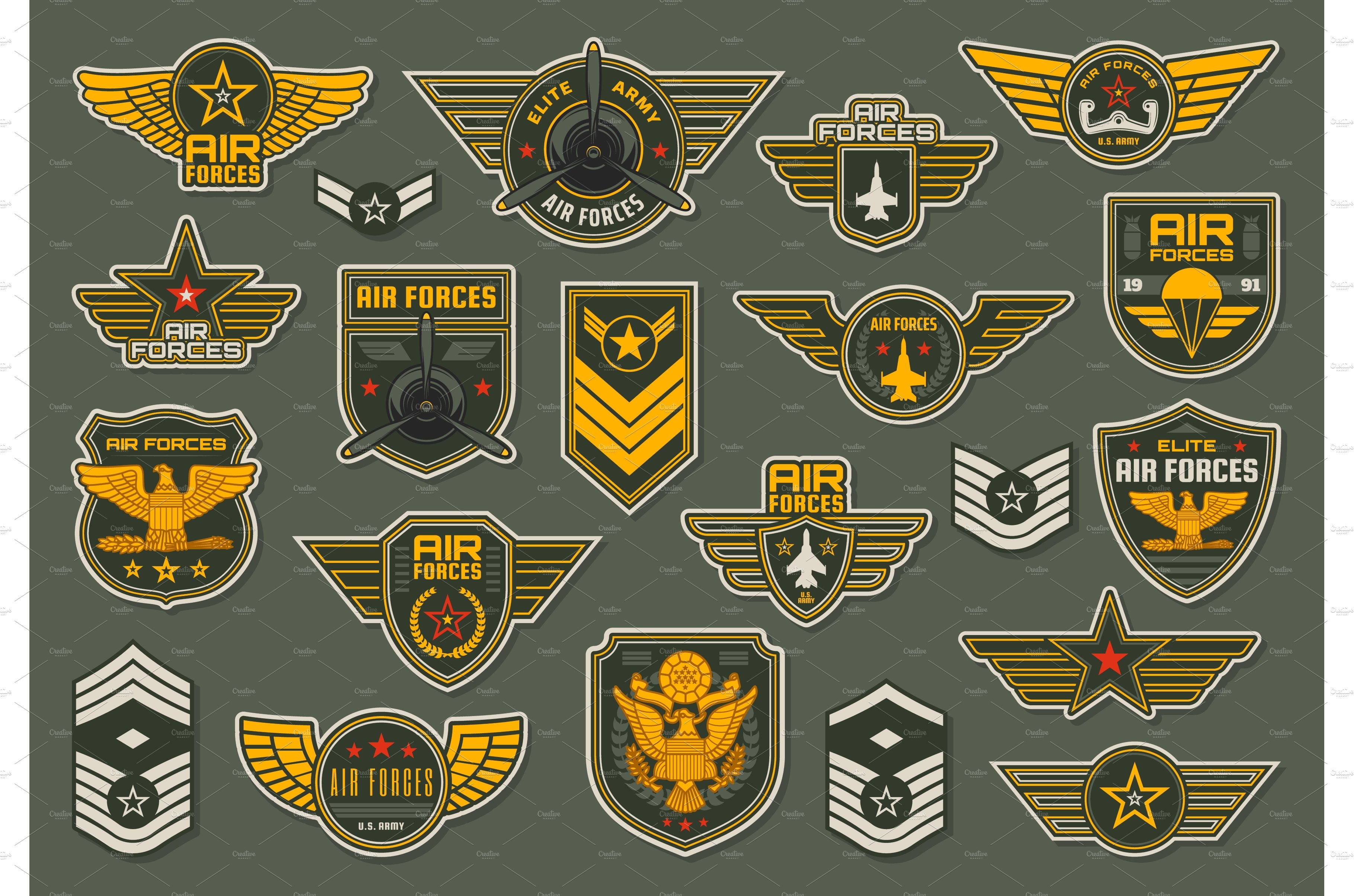 Army air forces, airborne badges cover image.