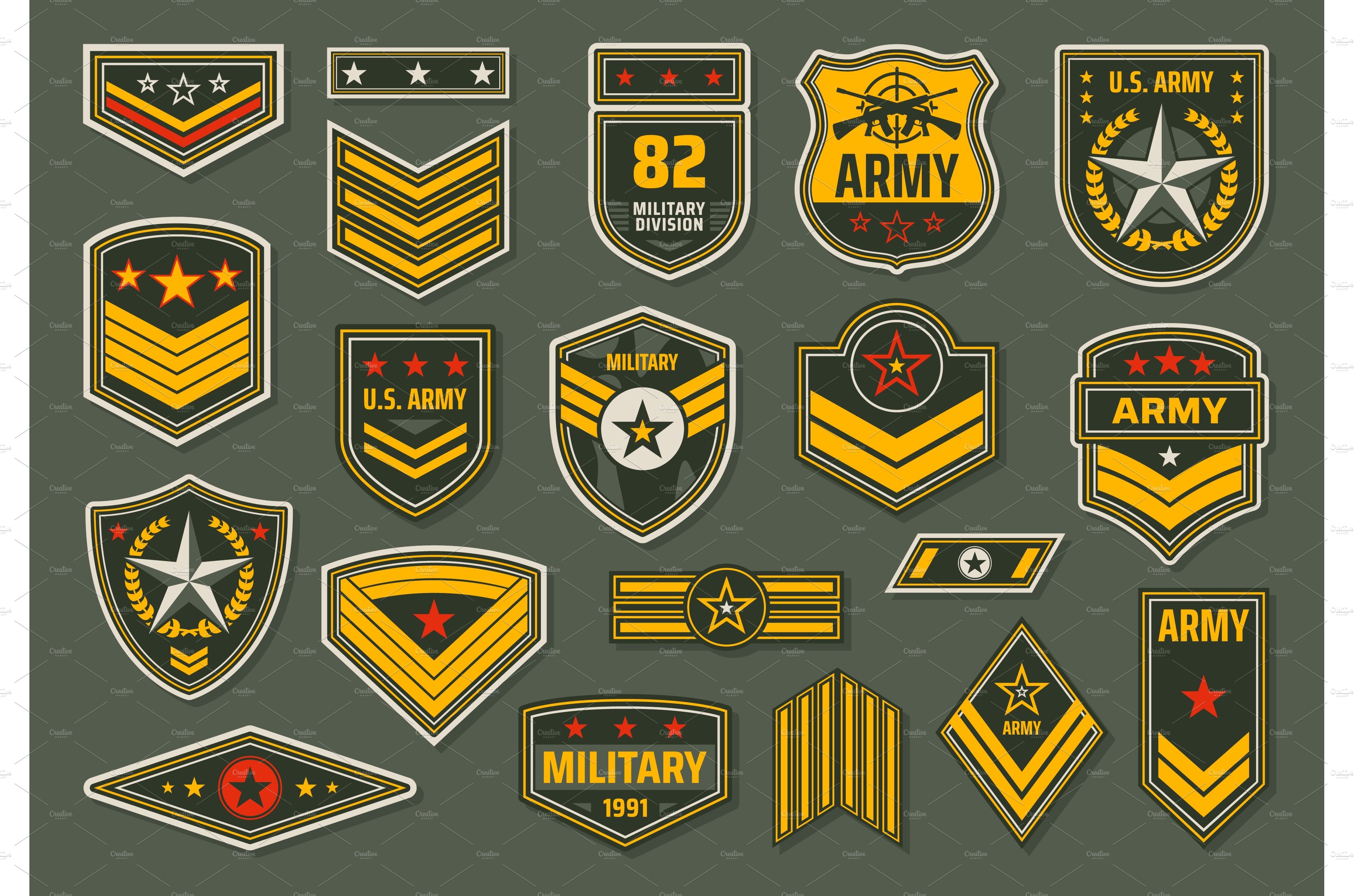 Armed forces badges, insignia cover image.
