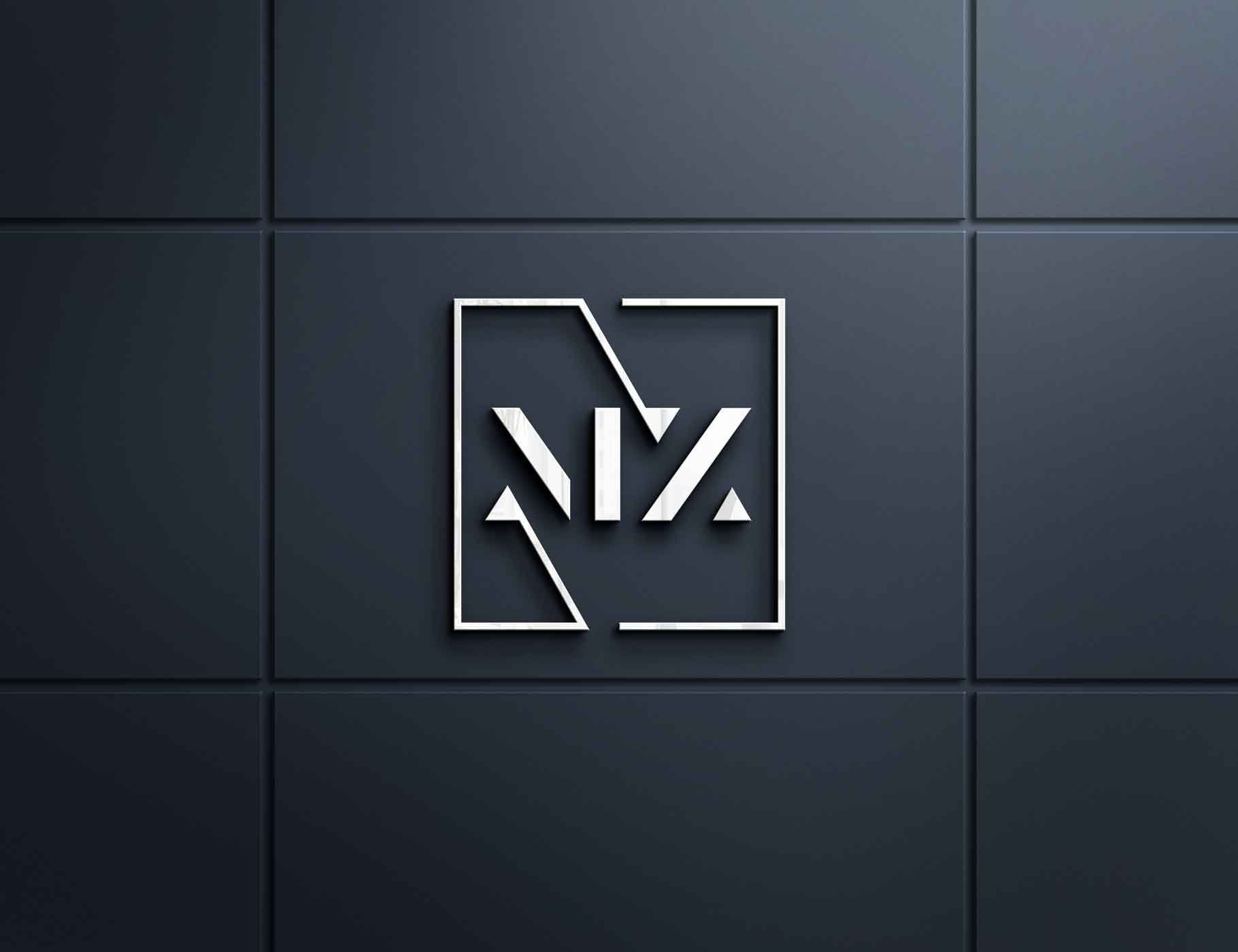 Modern Initial Logo ZM Stock Vector | Adobe Stock