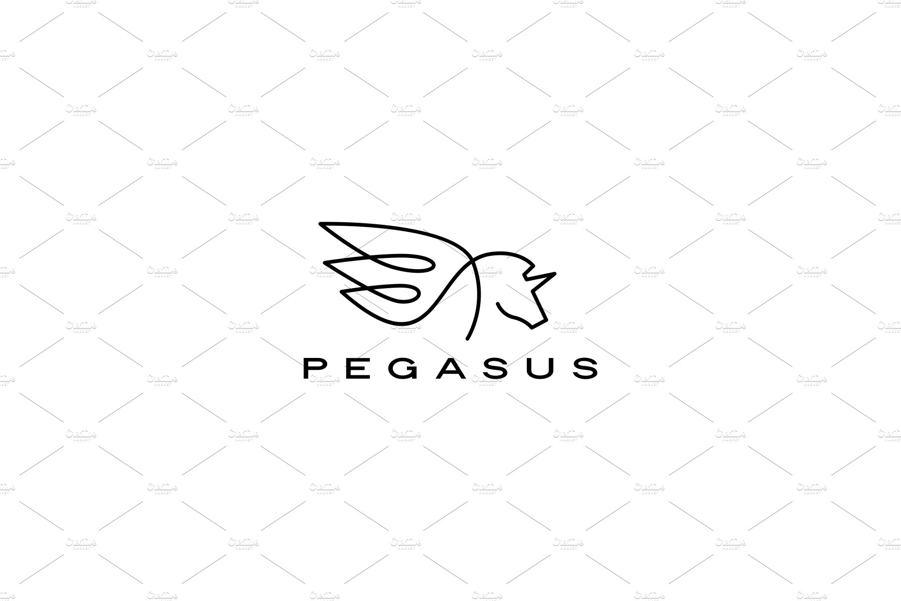 pegasus unicorn horse wing logo cover image.