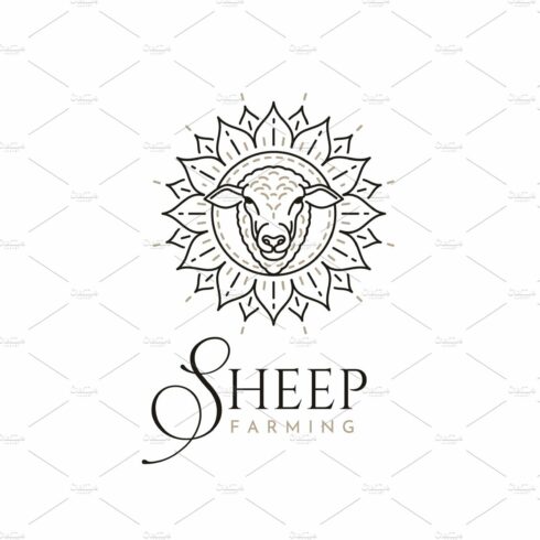 Artistic Lamb Sheep Mandala Logo cover image.