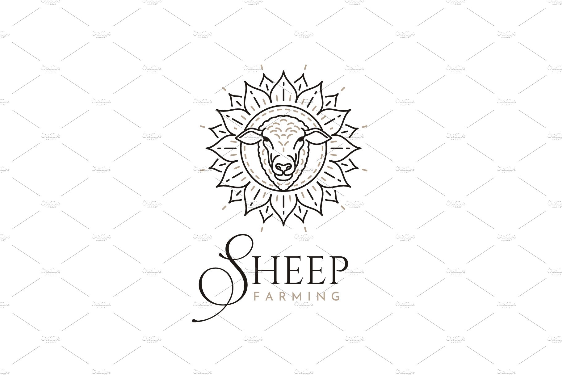 Artistic Lamb Sheep Mandala Logo cover image.