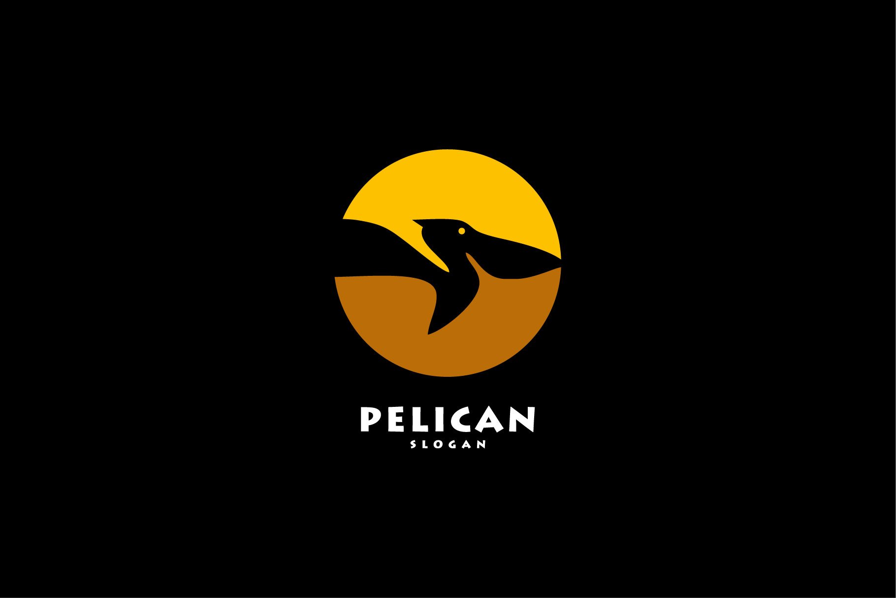 pelican bird logo icon vector cover image.