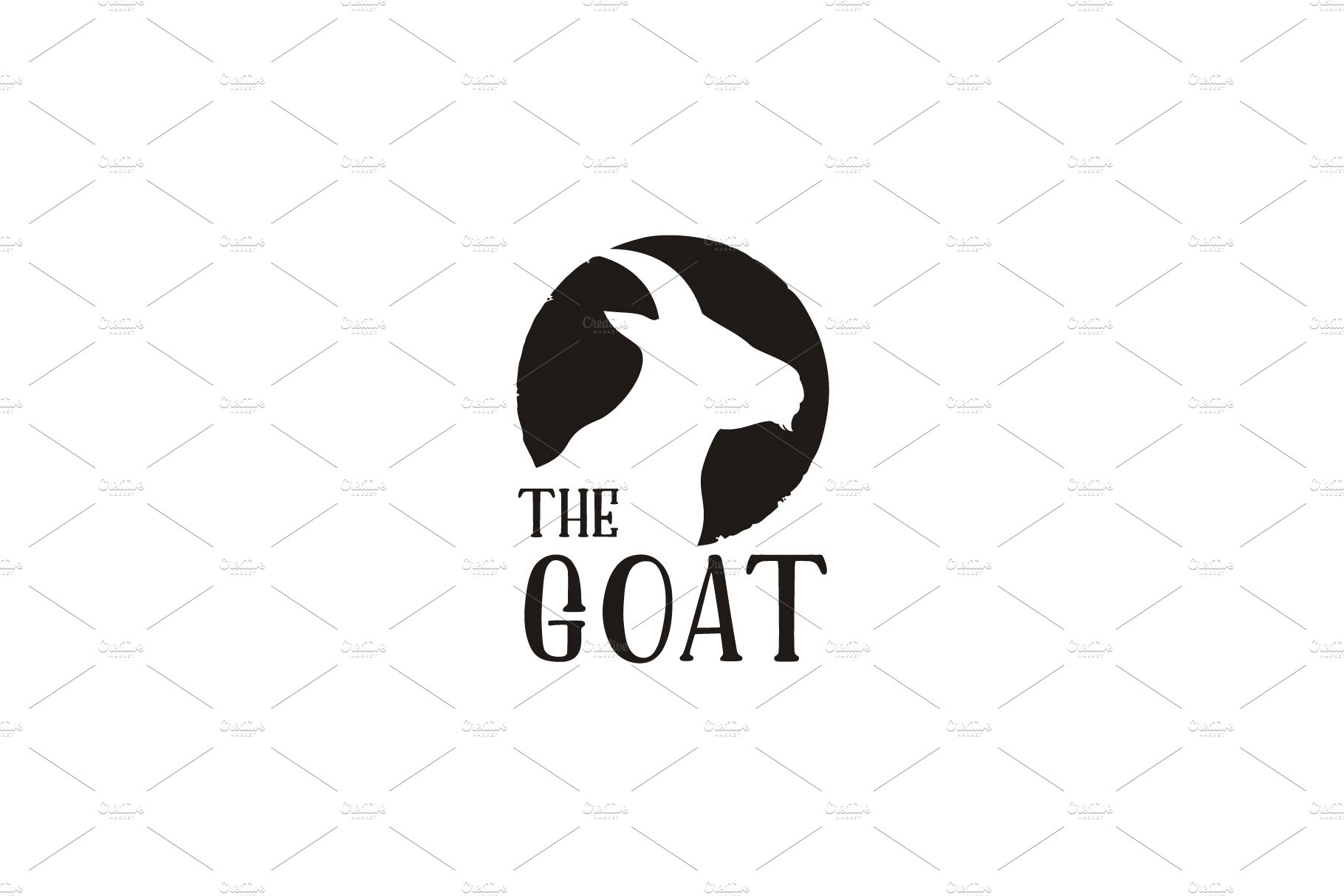 Rustic Goat Head Silhouette logo cover image.