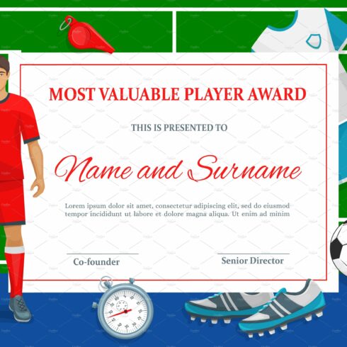 Certificate for most valuable player cover image.