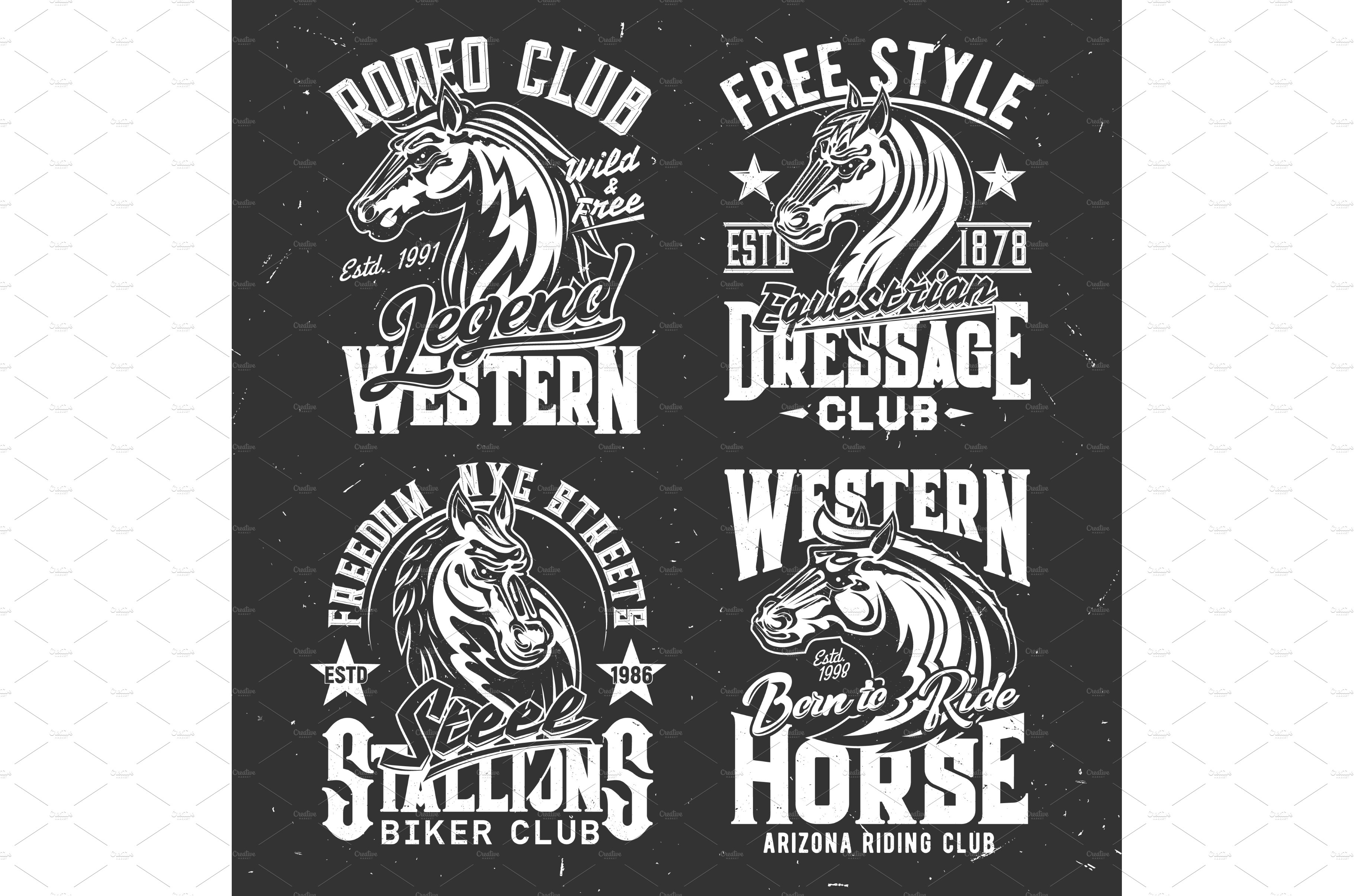 T-shirt prints of horse stallion cover image.