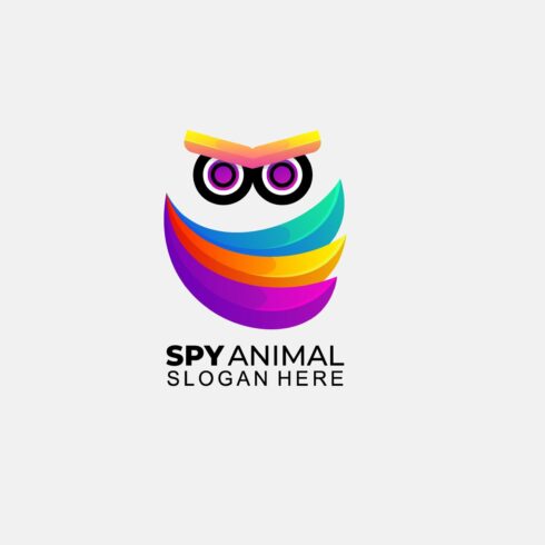 owl logo gradient vector design cover image.