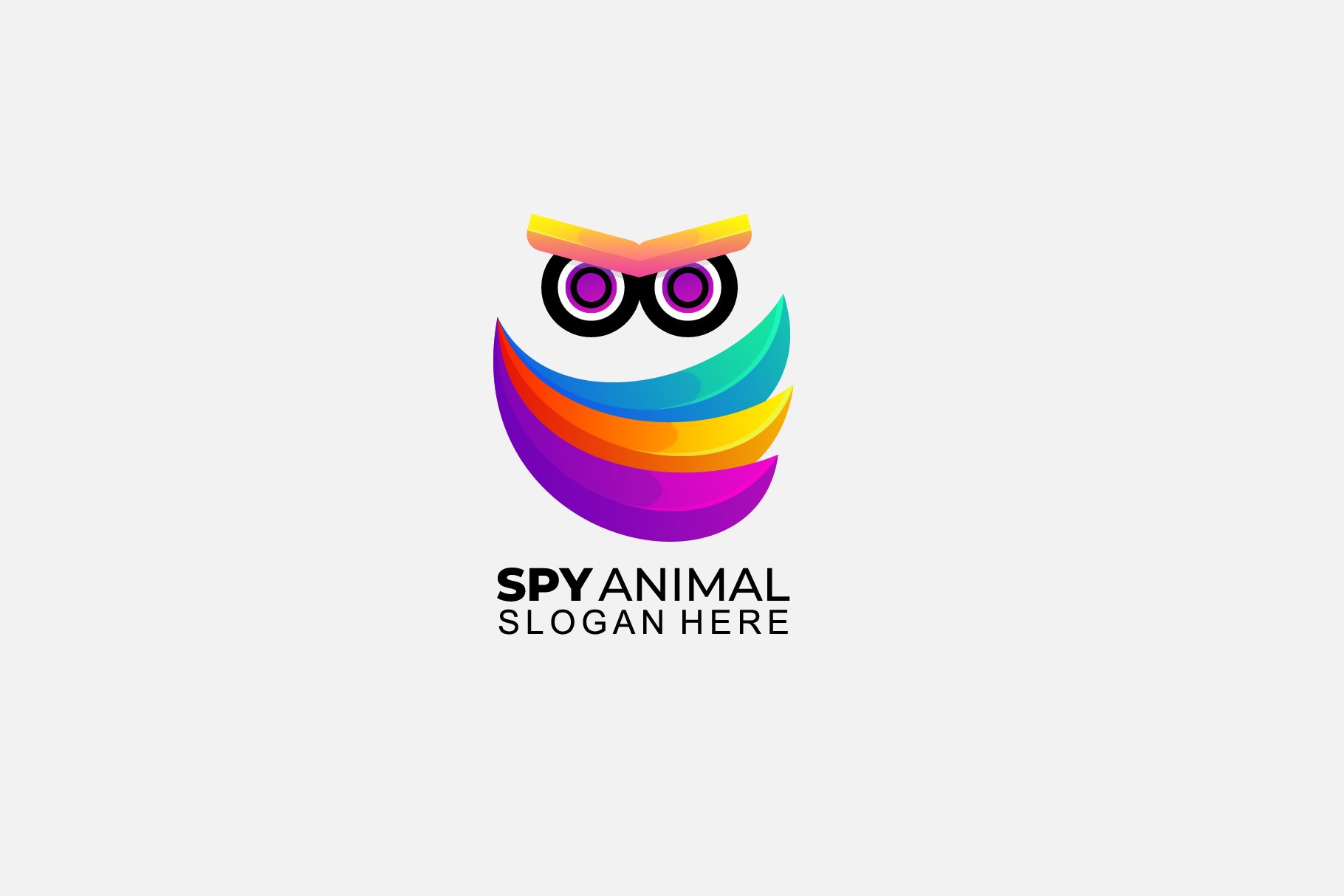 owl logo gradient vector design cover image.