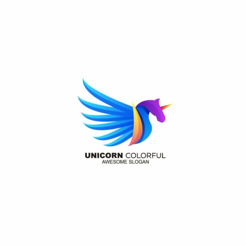 unicorn colorful logo vector design cover image.