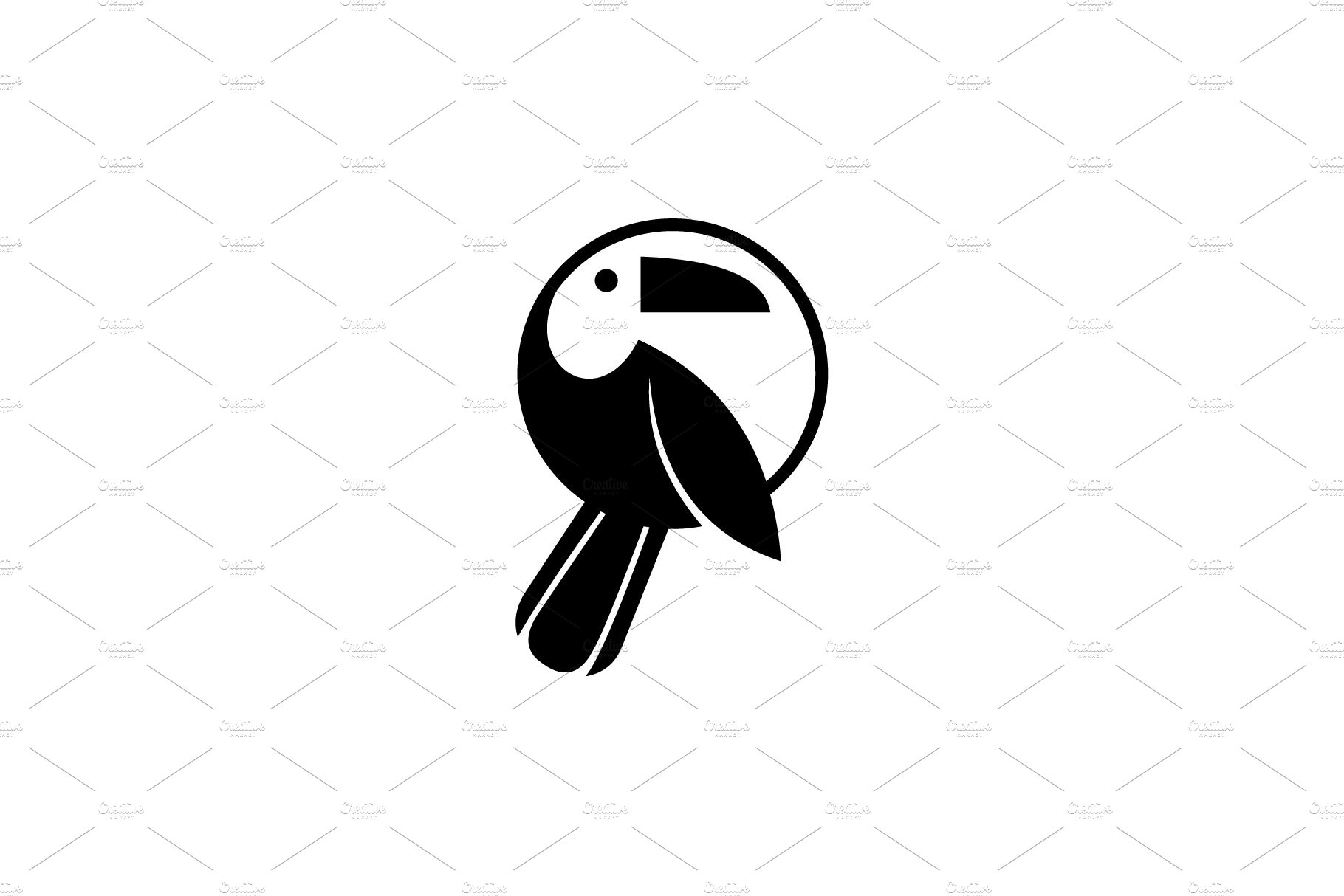 bird parrot logo vector animal cover image.