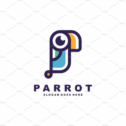 parrot bird logo vector template cover image.