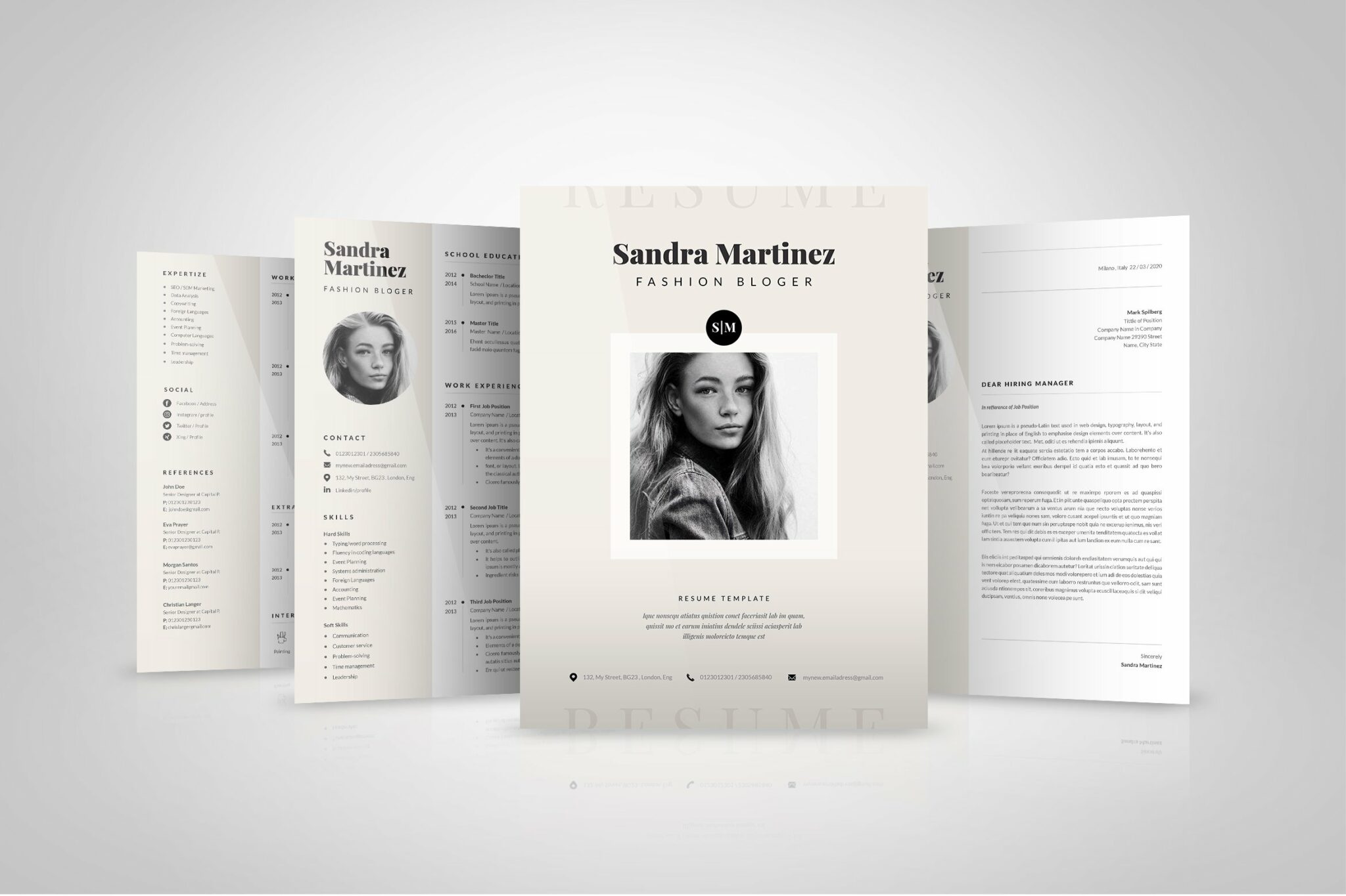 Fashion Model Cv Template Word – MasterBundles