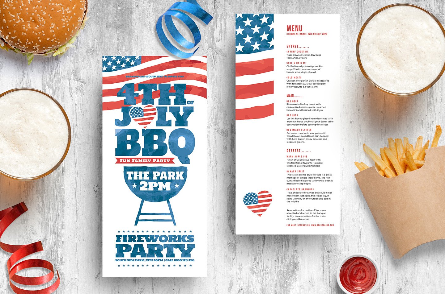 4th of july dl rack card template 268