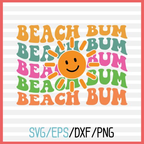 About Beach bum retro svg design cover image.
