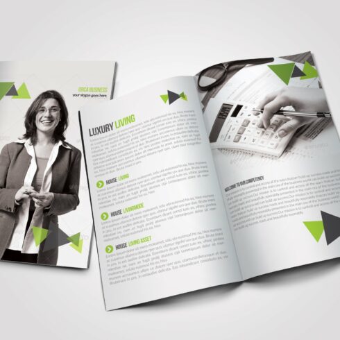 4 Pages Business Bi Fold Brochure cover image.