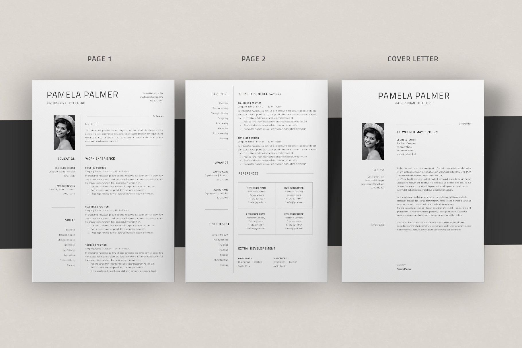 Two pages of a resume on a white background.