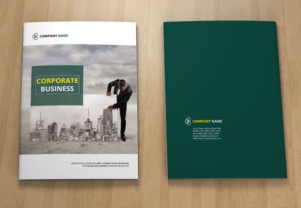 InDesign Corporate Brochure- V89 cover image.