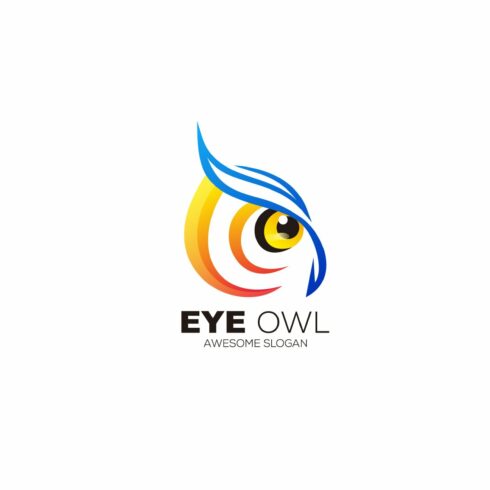 eyes owl design color gradient templ cover image.