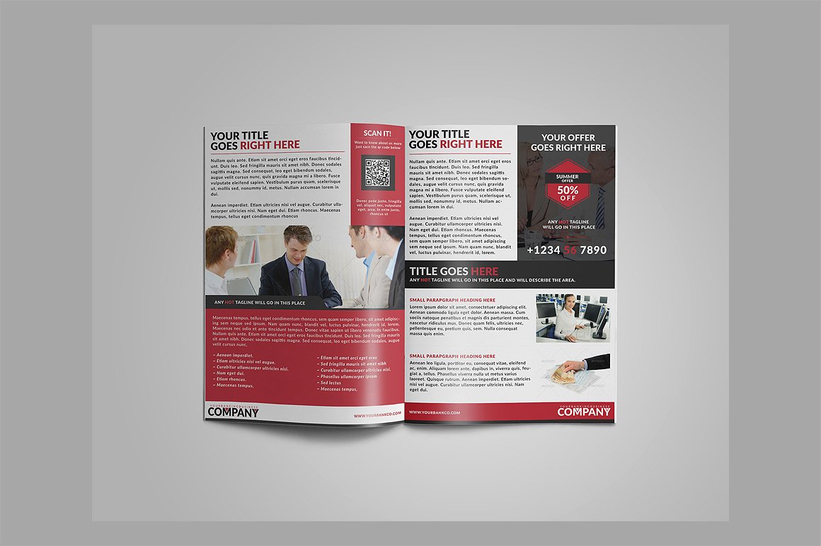 Corporate Bifold Brochure preview image.