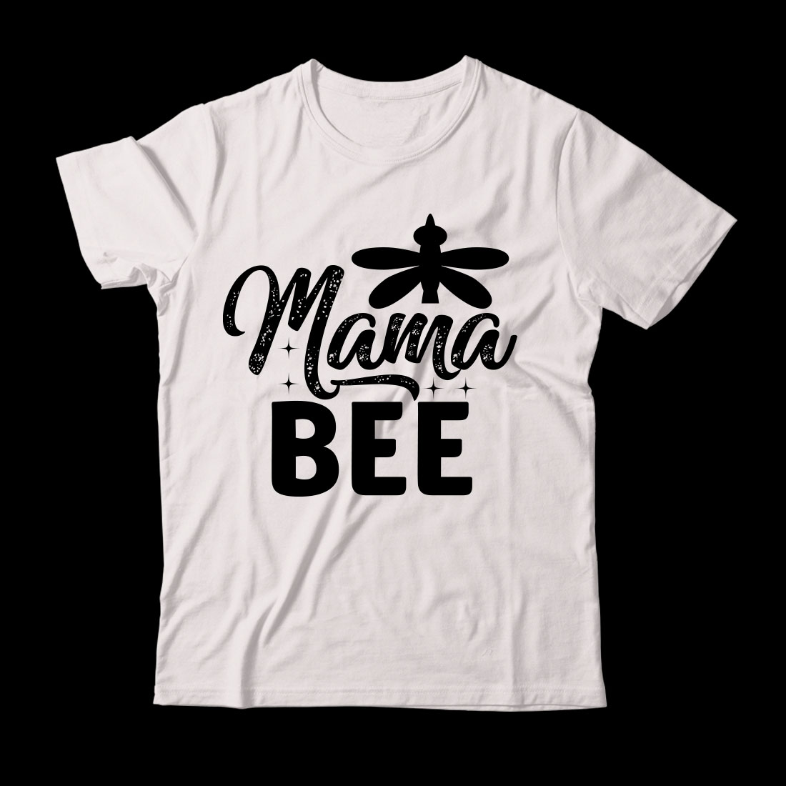 White t - shirt with the words mama bee on it.
