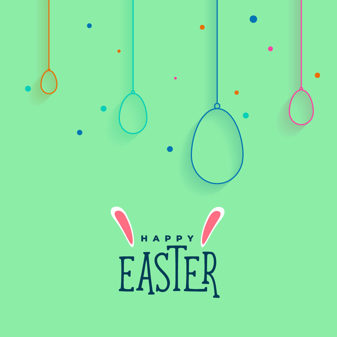 Colorful Easter poster preview image.