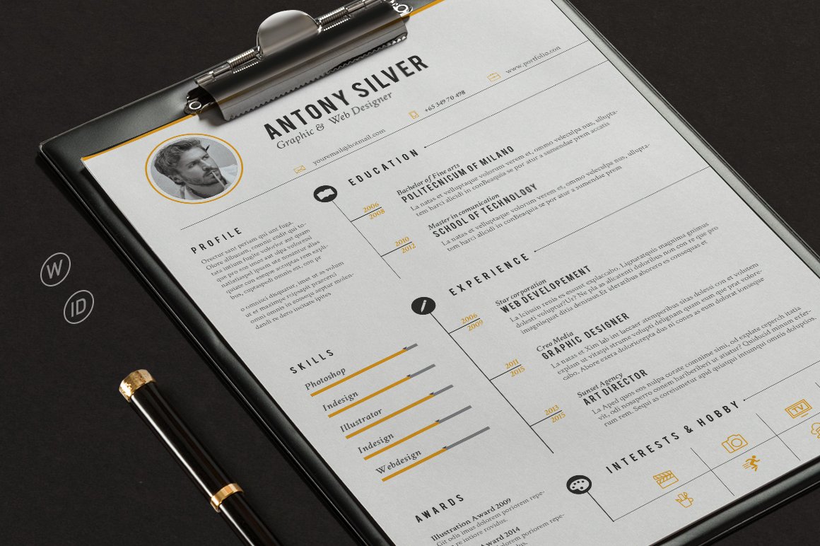 The Resume preview image.