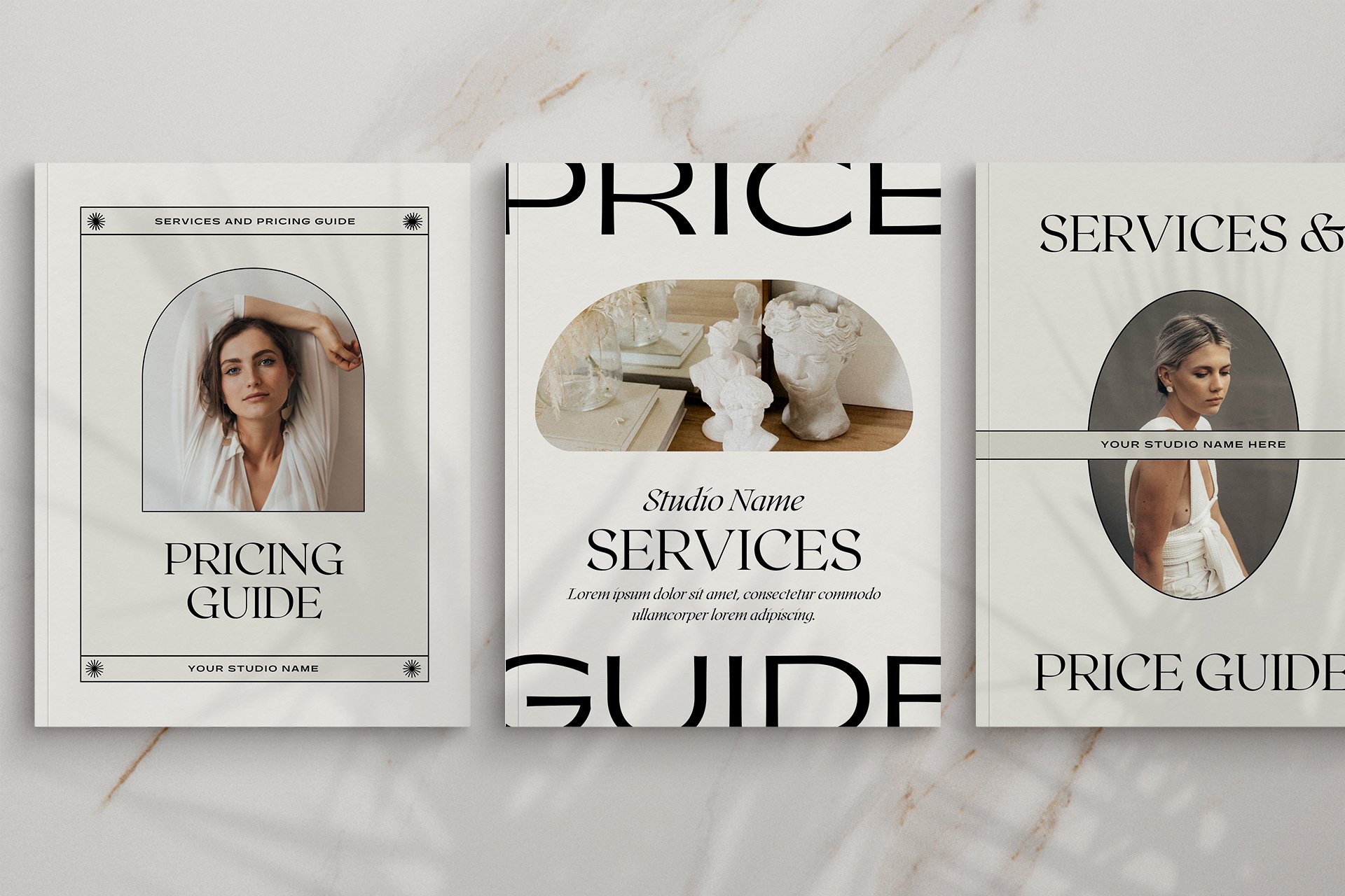 5 services and pricing guide price menu magazine ebook guide business photography canva template aestjetic 539