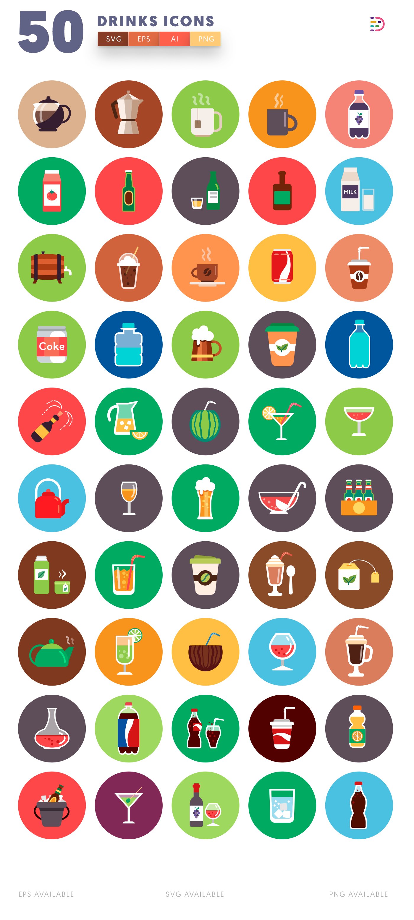 50 drinks icons 2 826